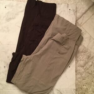 Ladies workout pants tan and brown